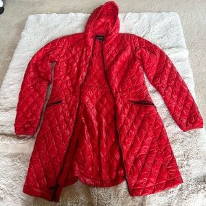 NorthFace red quilted jacket size small